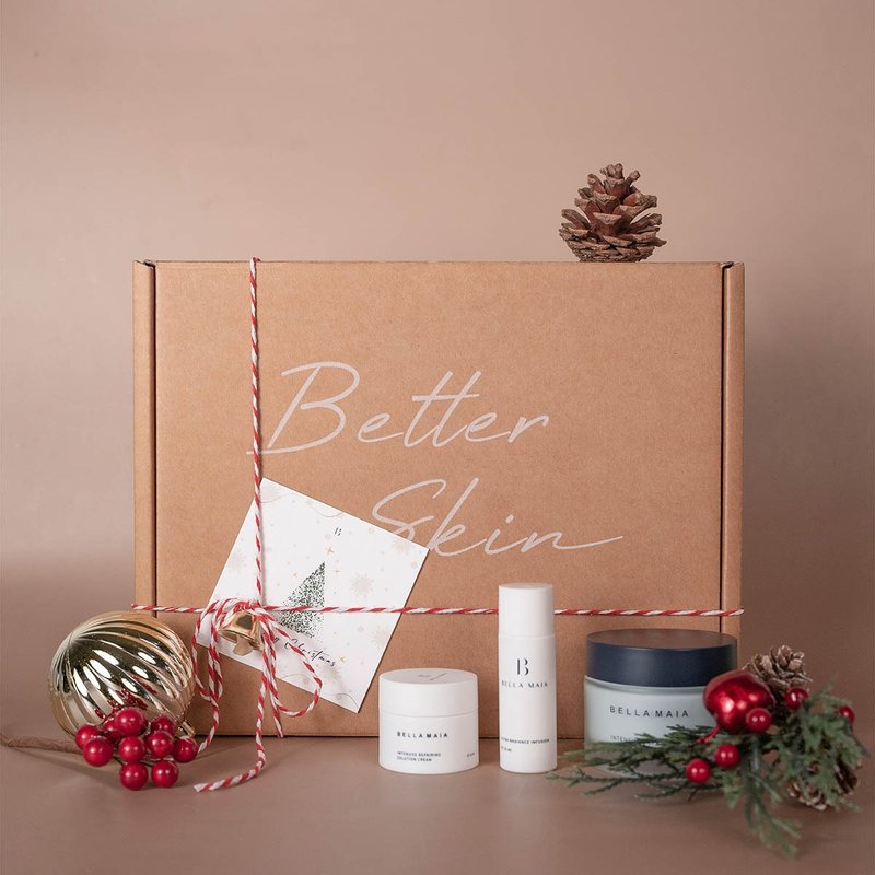 [Christmas Gift Box] Blue Bronze Peptide Anti-Wrinkle Cream 50ml + 15ml + Firming Moisturizing Water Gel 15ml - บำรุงเล็บ - วัสดุอื่นๆ 