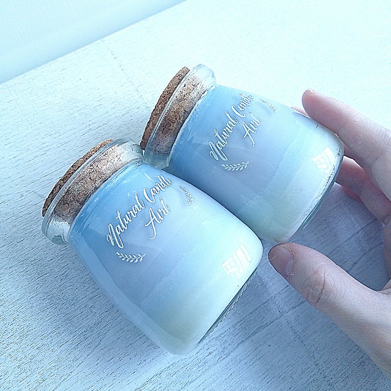 Ocean | Pure Essential Oil Scented Soy Candle ~ Mint Lemongrass | Wedding gift - เทียน/เชิงเทียน - ขี้ผึ้ง สีม่วง