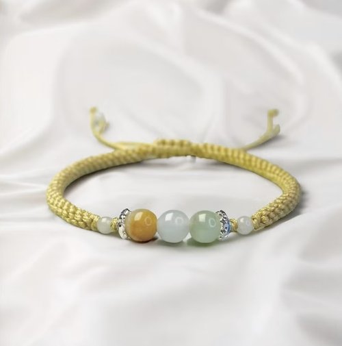 瓔珞珠寶盒 E.L.Jewelry Box 【圓滿】冰種多彩翡翠圓珠編織手鍊 | 天然緬甸玉A貨翡翠 | 送禮