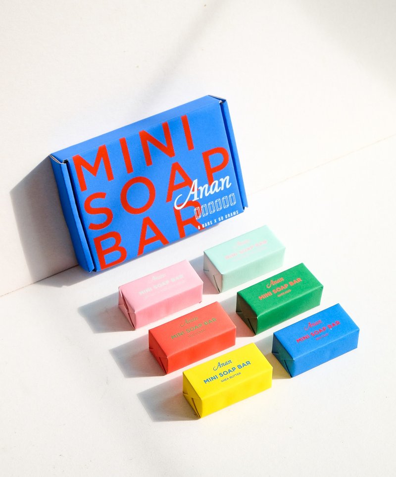 Mini Natural Handmade Soap Bar Set - 肥皂/手工皂 - 其他材質 藍色