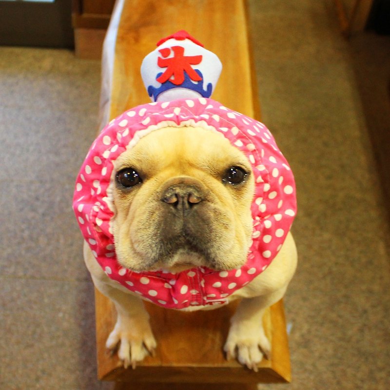 冷やし犬ヅラ　ピンク　かき氷イチゴ - 洋服・帽子 - ウール ピンク