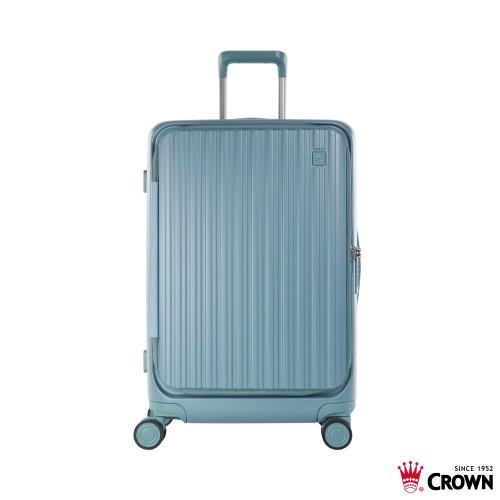 CROWN 皇冠行李箱 【CROWN】29吋 BOXY 前開框架拉桿箱 託運箱 鼠草綠