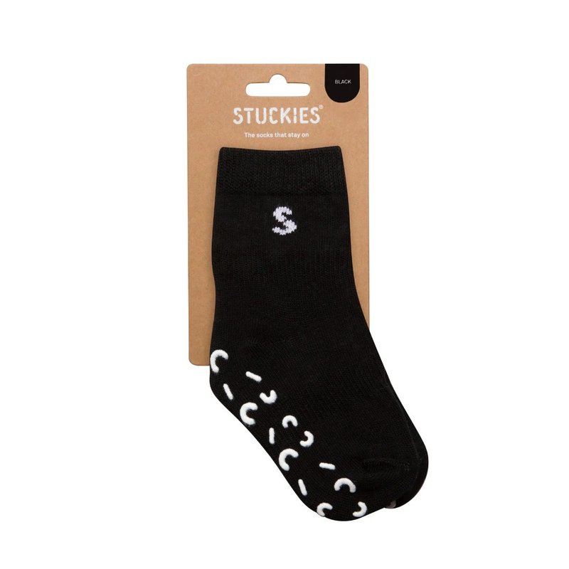 Stuckies - 嬰兒防滑襪 - Black - 嬰兒襪子 - 棉．麻 