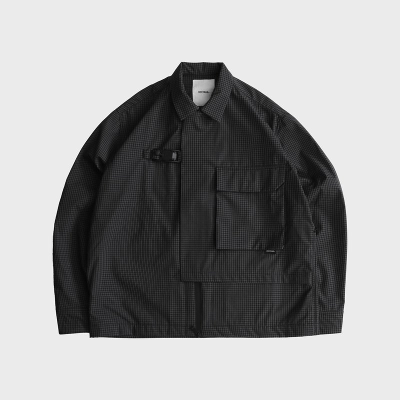 DYCTEAM - Buckle asymmetry jacket (black) - Men's Coats & Jackets - Other Materials Black