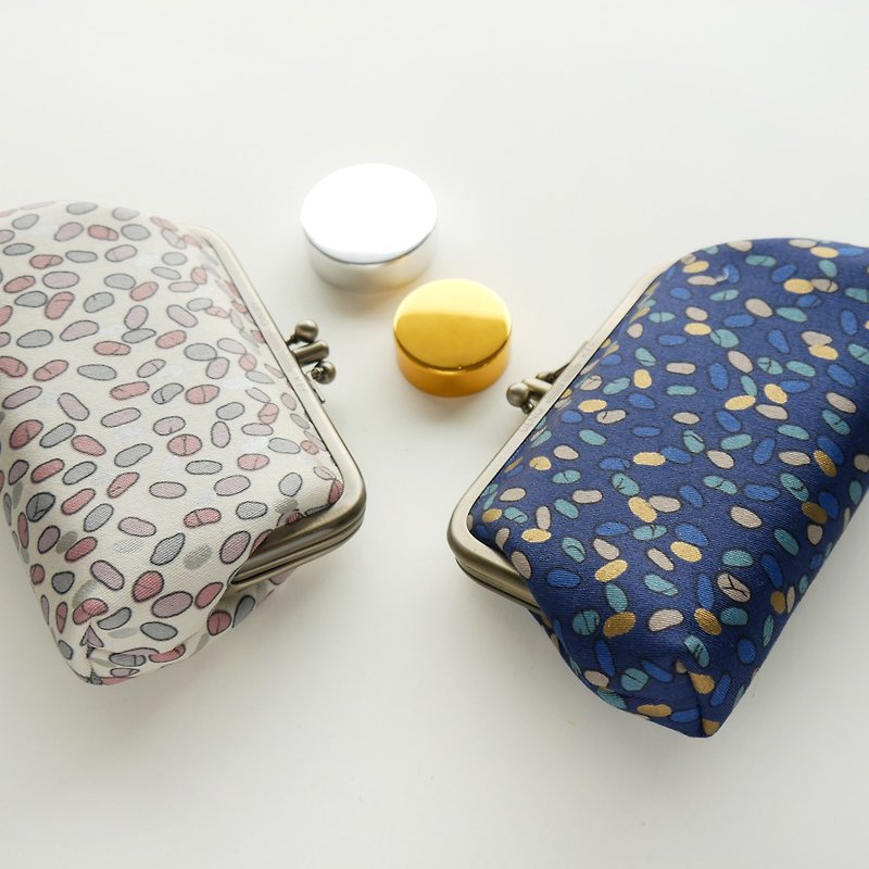 Small pills two-compartment coin purse / mouth gold bag【Made in Taiwan】 - กระเป๋าใส่เหรียญ - โลหะ สีน้ำเงิน