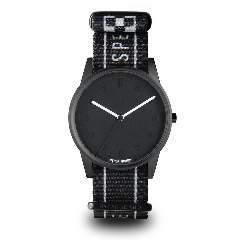 HYPERGRAND - 01基本款系列 - WARP RACE BLACK 黑方格旗 手錶 - 男裝錶/中性錶 - 其他材質 黑色