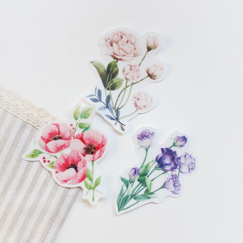 Outdoor stickers –Flowers - Choose 4 pieces - สติกเกอร์ - พลาสติก สึชมพู