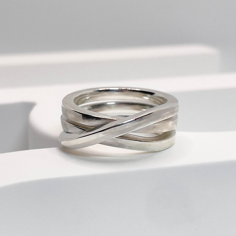Infinity Square Ring | Rings | Couple Rings | 925 Sterling Silver | - General Rings - Sterling Silver 