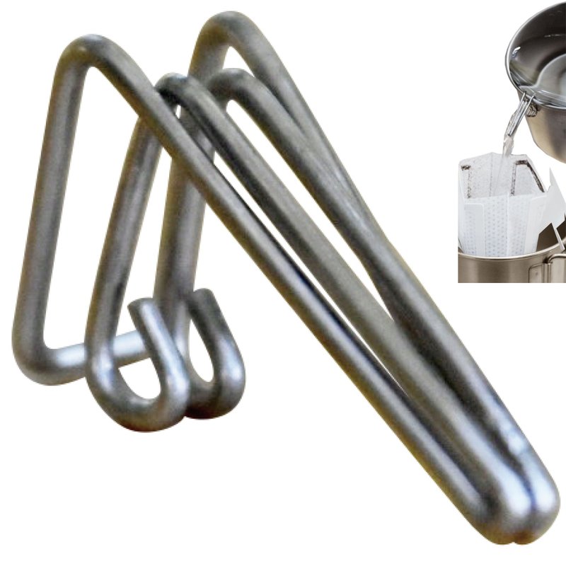 Driclip 2nd-T Titanium coffee drip spout - Camping Gear & Picnic Sets - Other Metals Silver