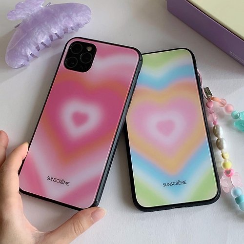sunscreme MADE TO ORDER 7 DAYS - LAYERED HEART PHONE CASE