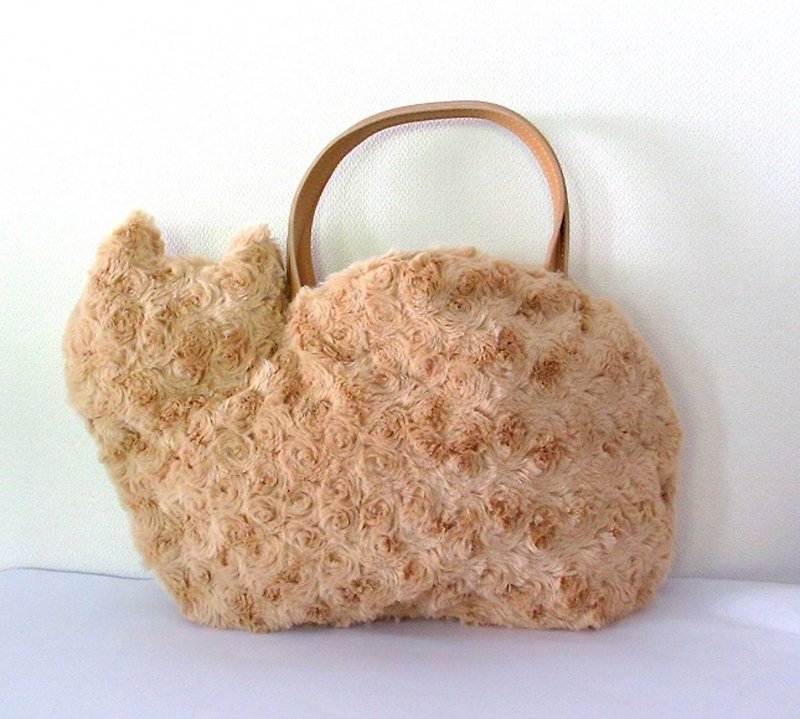 Brown cat bag - Handbags & Totes - Cotton & Hemp Brown