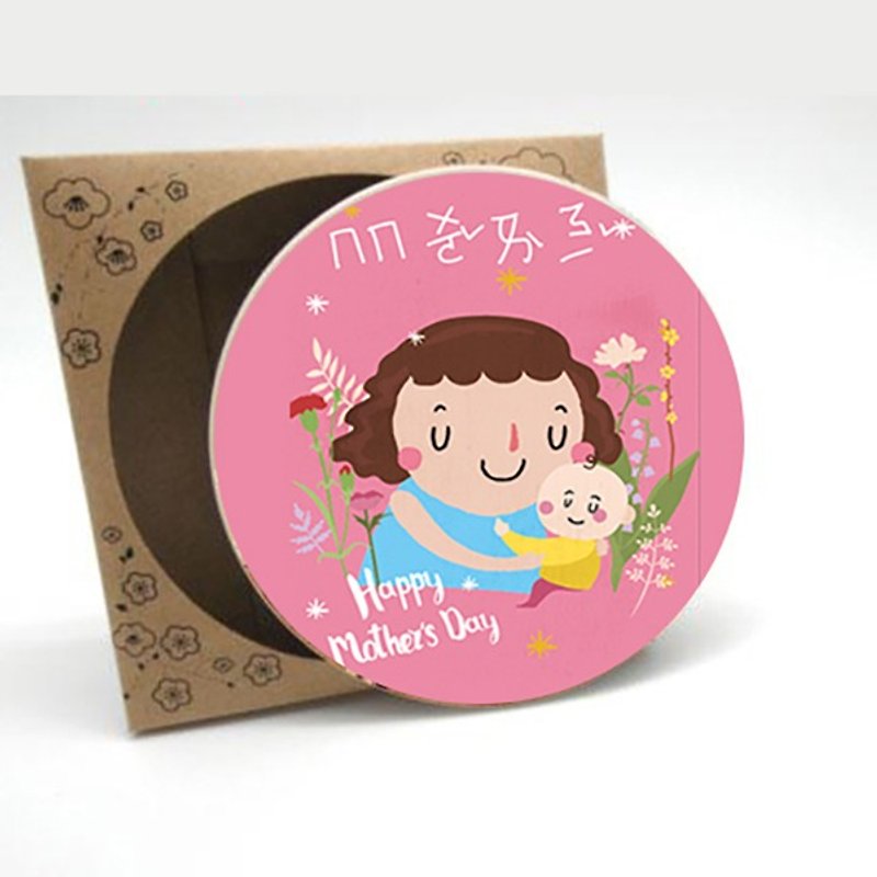 JB Design cultural and creative ceramic absorbent coasters - Mother's Day - ที่รองแก้ว - วัสดุอื่นๆ 