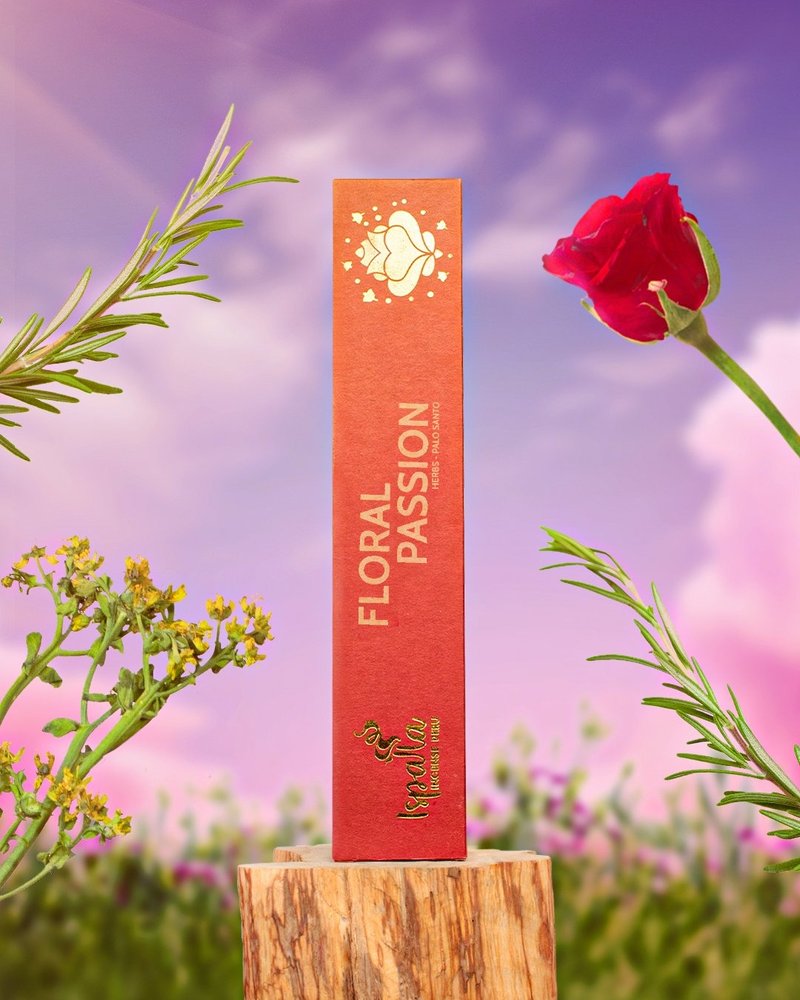 Ispalla Floral Passion 花漾 複方線香 10支 秘魯聖木線香 - 香氛/精油/擴香 - 其他材質 紅色
