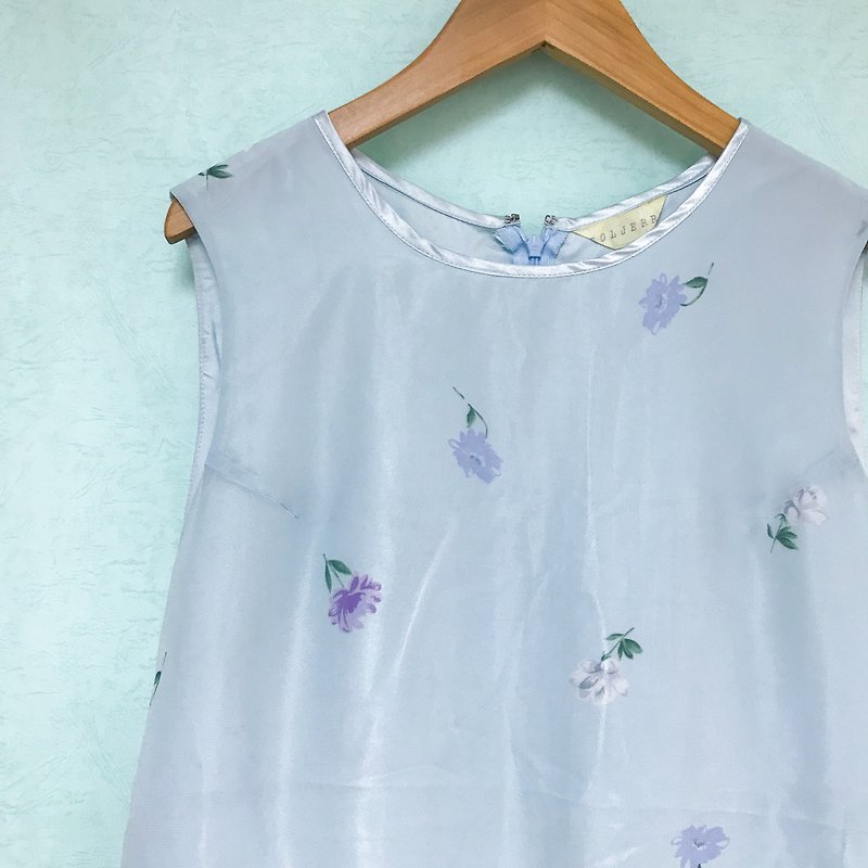Dress / Alice Blue Babydoll Dress - One Piece Dresses - Polyester Blue
