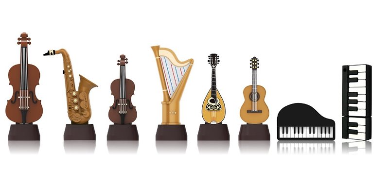 【Pen drive】Musical instrument shape 32G (sold individually) - USB Flash Drives - Silicone 