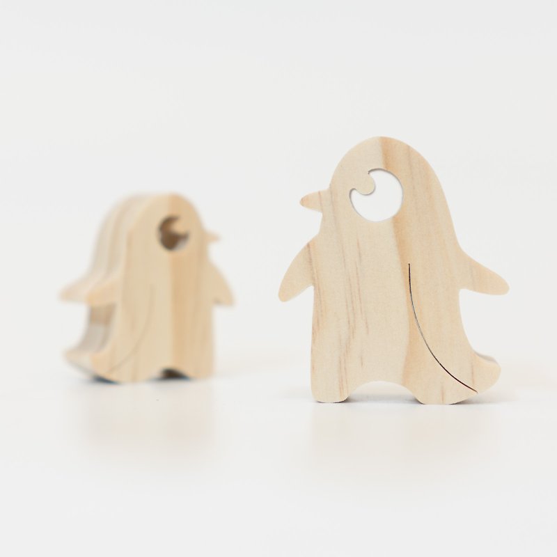 wagaZOO厚切造型積木 海洋系列－企鵝 - 擺飾/家飾品 - 木頭 卡其色