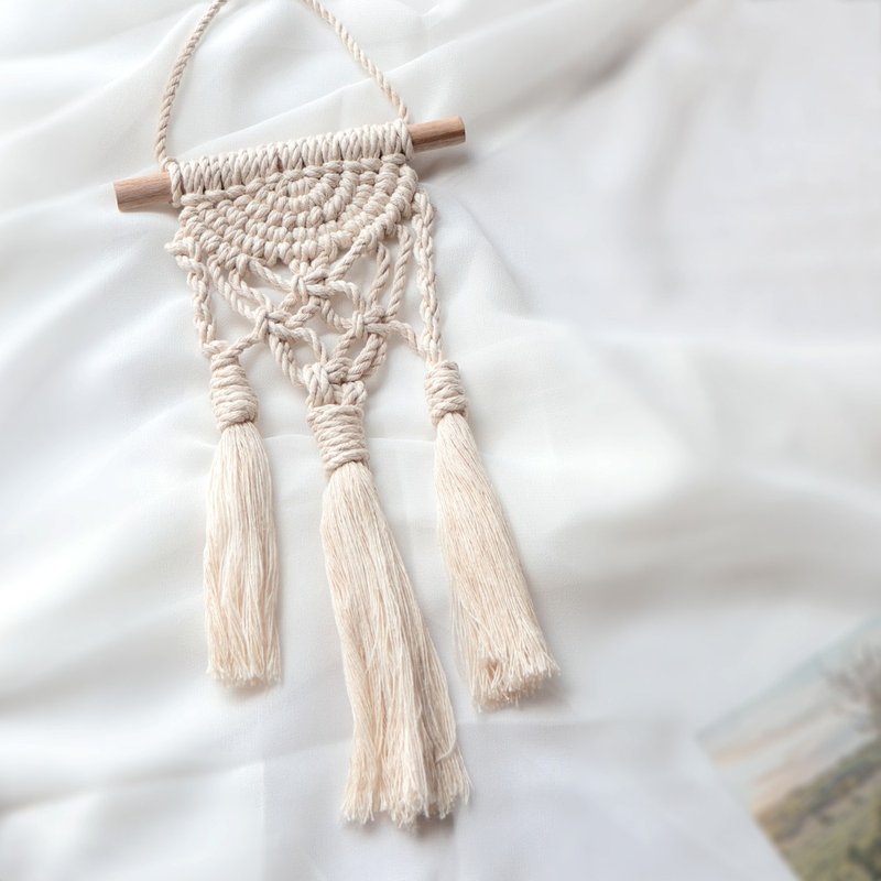美好時光丨波西米亞 編織 鏤空 Macrame 手作 流蘇 掛飾 - 擺飾/家飾品 - 棉．麻 