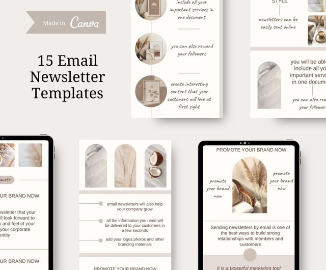 15 Email Newsletter Templates. Email Canva Templates. Email Marketing  Template - Shop Design Studio Notebooks & Journals - Pinkoi