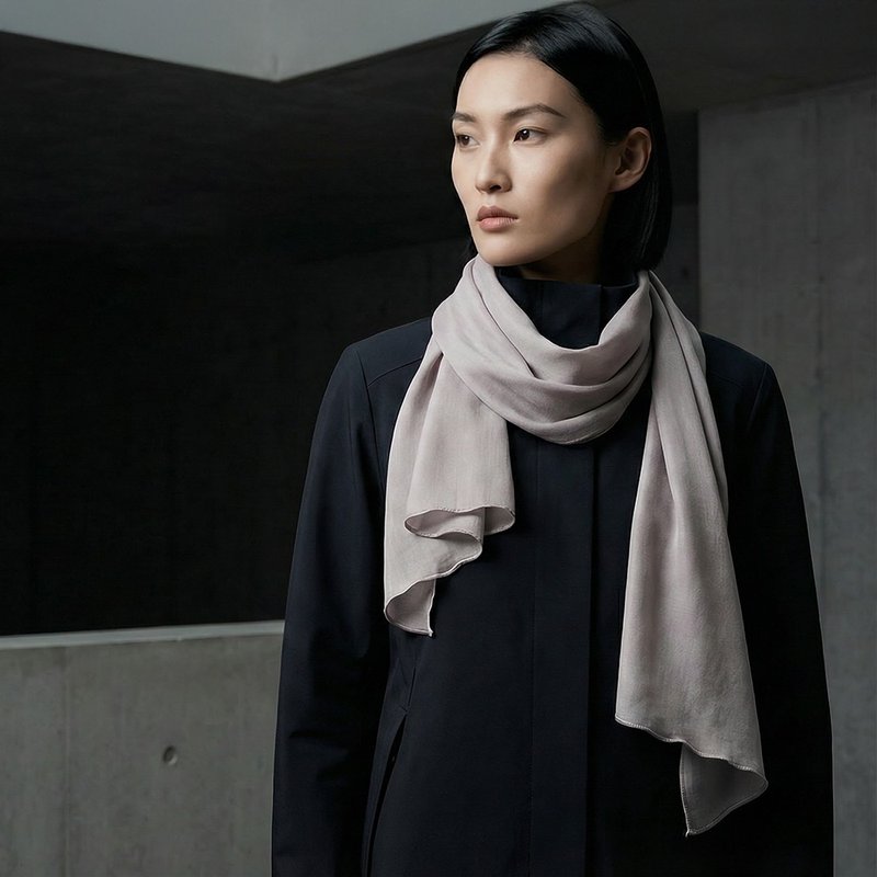 AURORA SCARF 極光絲暖圍巾 85%蠶絲 15%極超細羊毛 台灣織造 - 圍巾/披肩 - 羊毛 多色