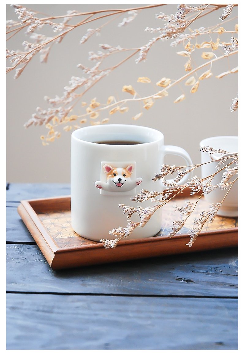 เครื่องลายคราม แก้ว - Sanqian Taoshe Original Design Kadong Keji Coffee Cup Mug Creative Ceramic Gift Cup