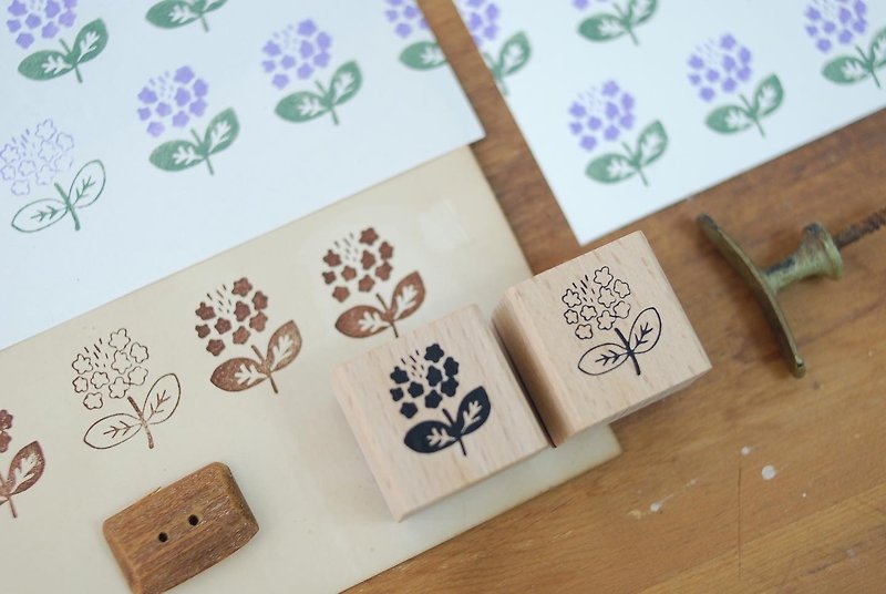 Kojima Takumi Re-engraved Seal - Summer Flower - Stamps & Stamp Pads - Wood 