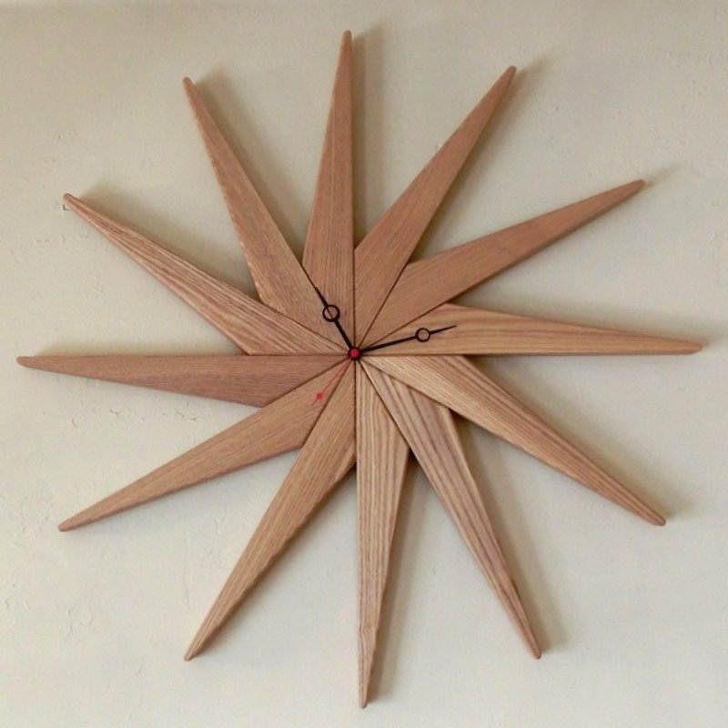 uzu wall clock / wood - นาฬิกา - ไม้ 