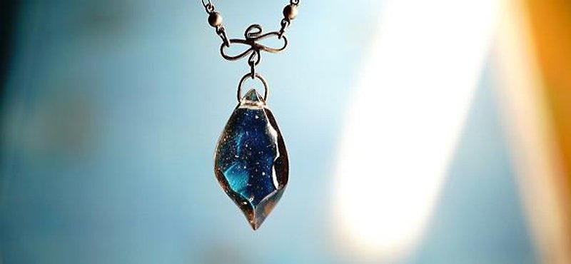 Aquamarine jewel - ネックレス - 金属 