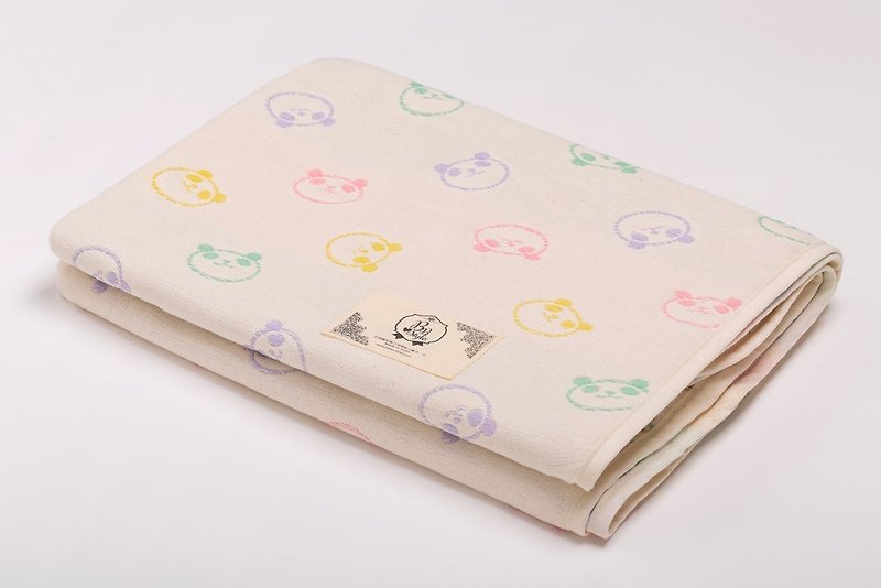 【日本製三河木綿】六重紗布被彩虹馬卡龍熊貓M號(厚款) - 其他 - 棉．麻 