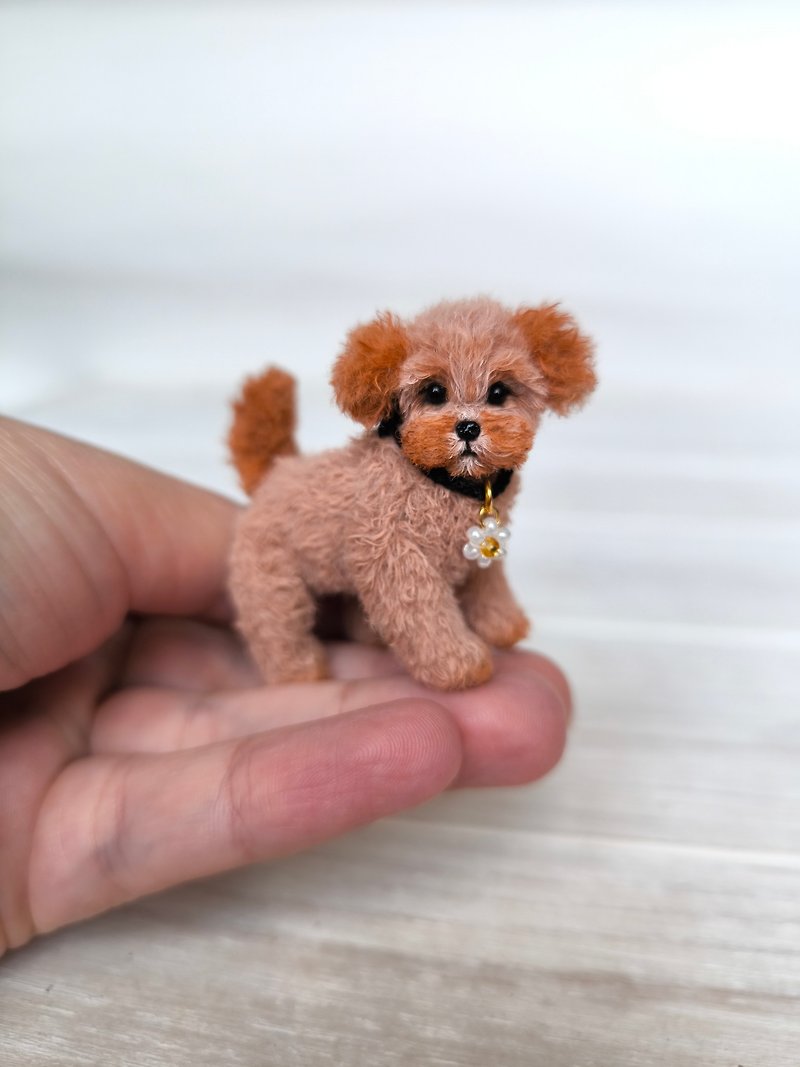 Lizzie Puppy - Stuffed Dolls & Figurines - Wool Brown