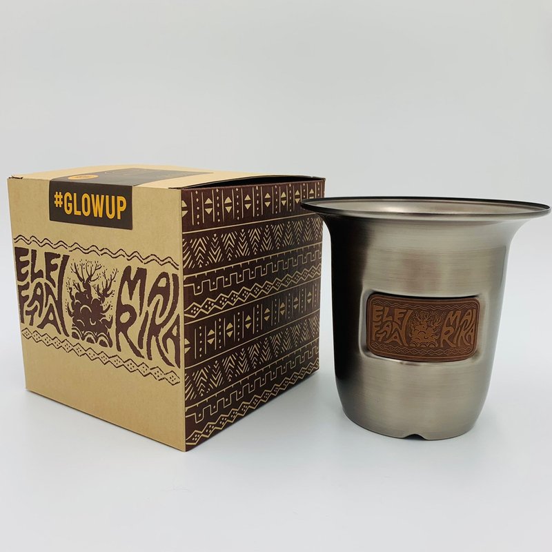 E.M大象的足跡單入(鐵) 金屬盆 塊根龍舌蘭仙人掌多肉植物鉢 - 盆栽/植栽 - 其他金屬 灰色