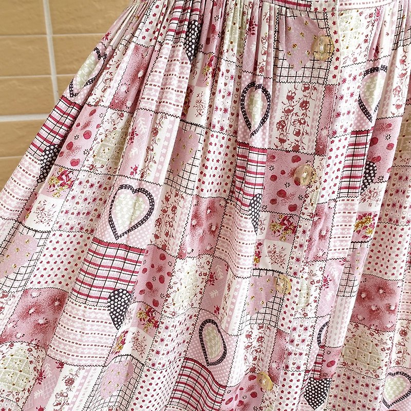 │Slowly │ pink sweetheart - ancient dress │ vintage. Retro - ชุดเดรส - วัสดุอื่นๆ หลากหลายสี