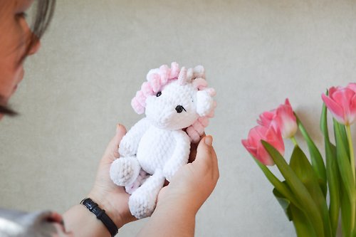 GarbatkaToys Little unicorn plush toy, baby unicorn stuffed animal, small magical hero