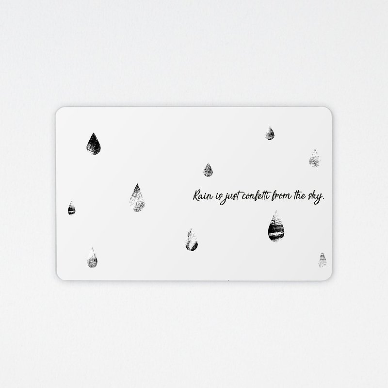 rain is just confetti from the sky | Chip Leisure Card - Other - Other Materials Silver