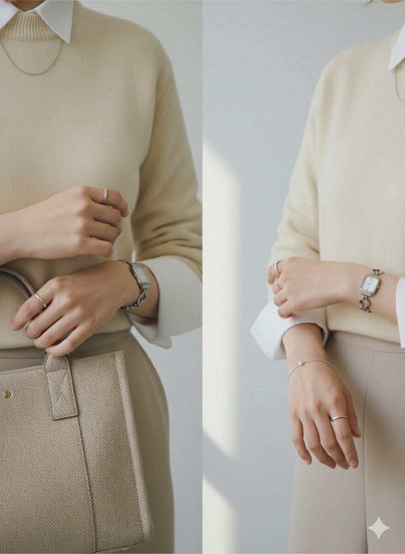 SEIKO Japan_Rectangular Manual Wind Mechanical Watch with Floral Strap - Women's Watches - Other Metals Silver