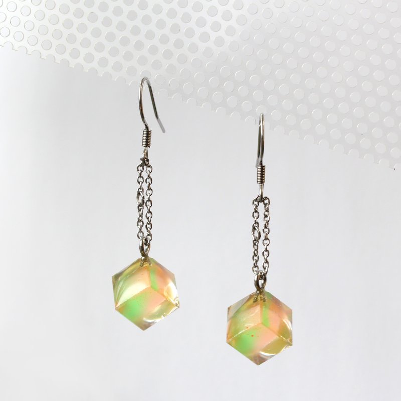 Mango Smoothie / Dangling resin earrings / ICE DRIP / sold in pairs - ต่างหู - เรซิน สีเหลือง