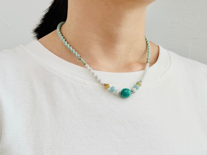 Summer Bridge/Amazonite Stone Fixed Length - Necklaces - Crystal 