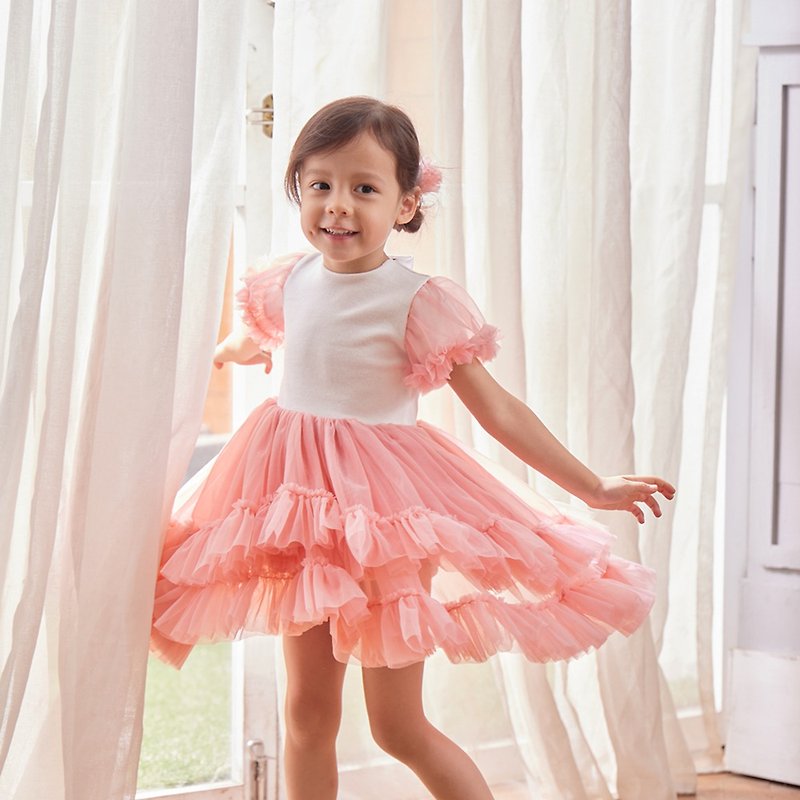 Flower girl lace dresses - Kids' Dresses - Polyester Pink