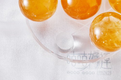 天然黃水晶七星陣12cm(含開光)偏財運、事業運、招貴人、風水咕咕好運