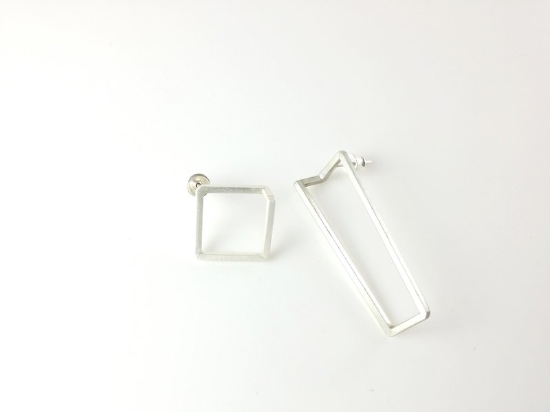 TURNING turning series sterling silver earrings silver earrings contemporary silver jewelry - ต่างหู - เงินแท้ สีเงิน