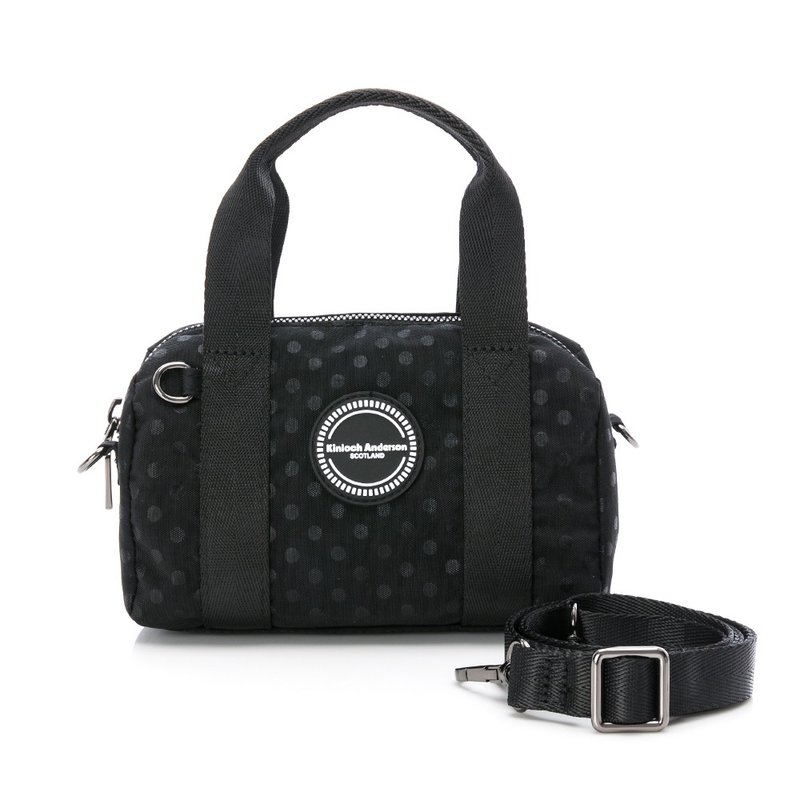 [Kim Anderson] Polka compact cylindrical portable side backpack - classic black - Messenger Bags & Sling Bags - Nylon Black