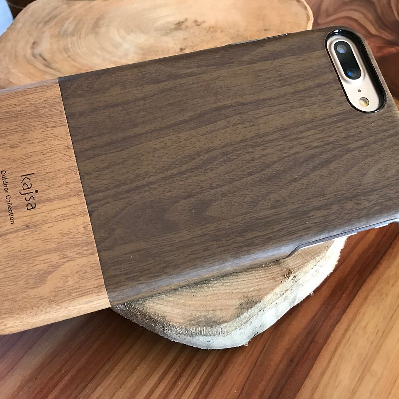iPhone 7 / iPhone 7 plus松木紋單蓋手機保護殼（深咖啡） - 其他 - 其他材質 