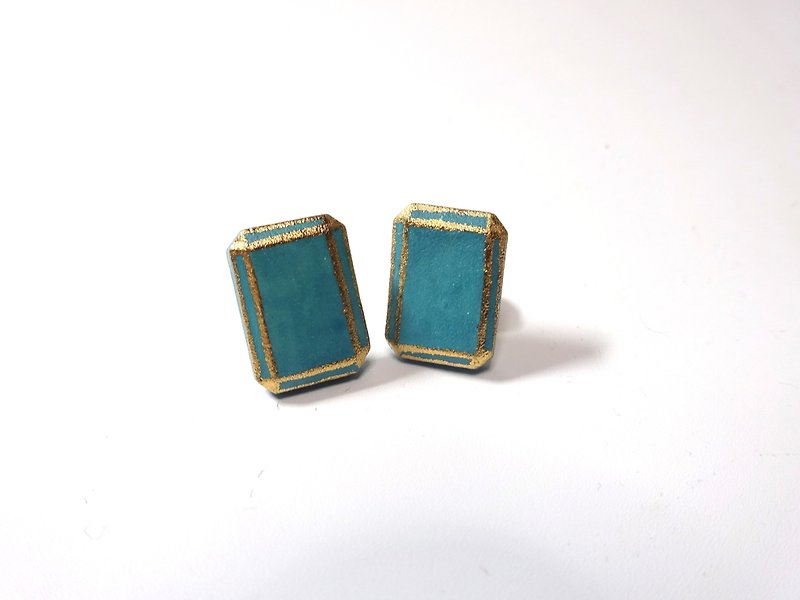 Pottery Earrings & Clip-ons Blue - jewel cut earrings