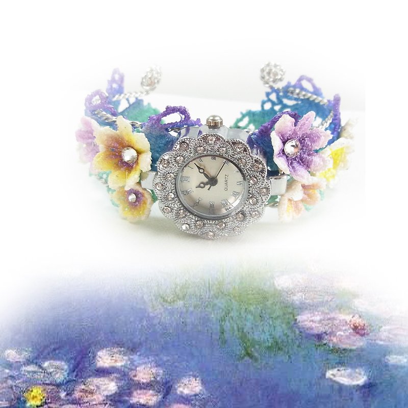 莫內花園 手鐲錶 - 女裝錶 - 絲．絹 