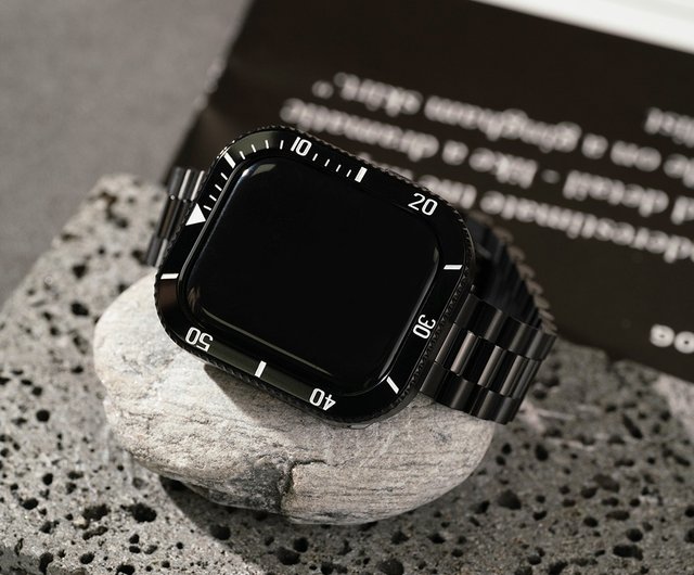 アップル ウォッチ -ブラックゴースト ケース xブラックスチール ストラップ セット - ショップ w-wear 時計ベルト・時計バンド -  Pinkoi