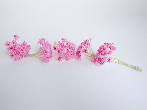 makemefrompaper Paper Flower, DIY 100 pieces gypsophila pollen 100 pieces, 0.8 cm. pink color