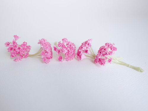 makemefrompaper Paper Flower, DIY 100 pieces gypsophila pollen 100 pieces, 0.8 cm. pink color