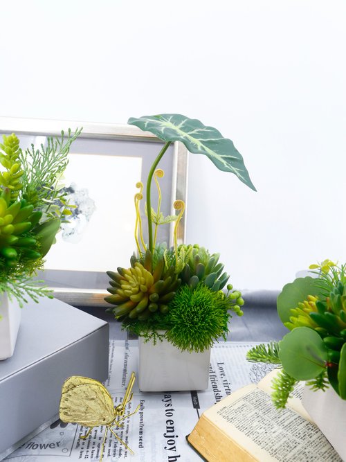 榆果傢飾 HUGO DECO 觀音蓮葉佛手蓮香氛植栽/擬真植物/人造盆栽/綠化/佈置/禮物