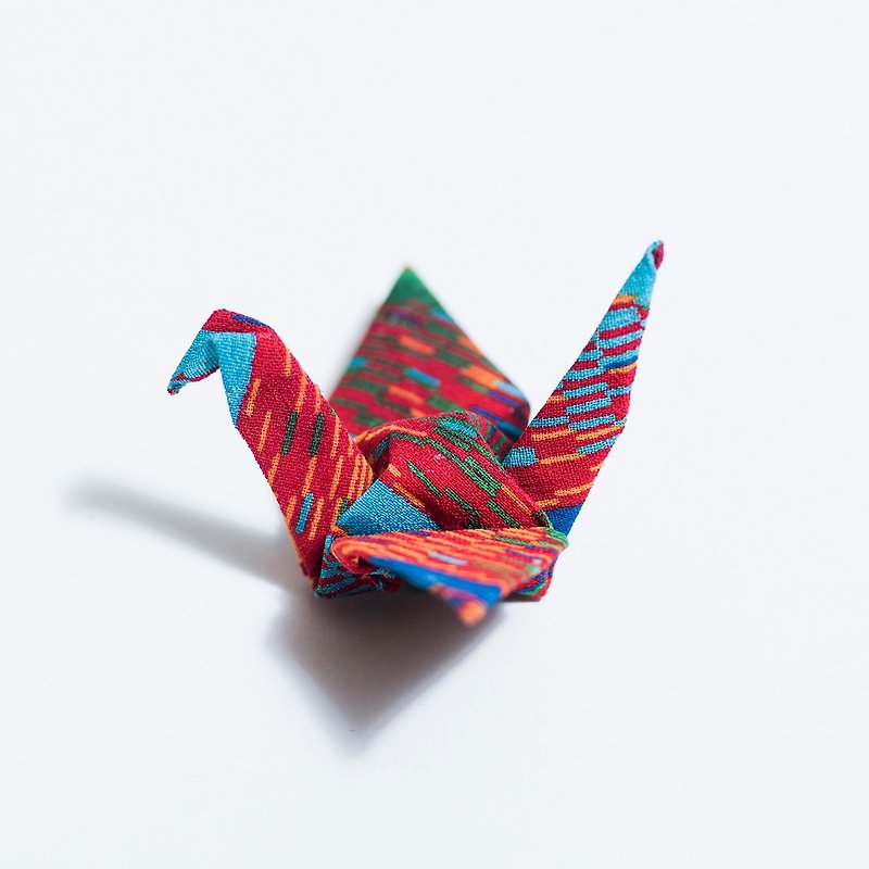 \CRANE CRANE/ origami brooch_Rainbow Rain - Brooches - Other Materials Red