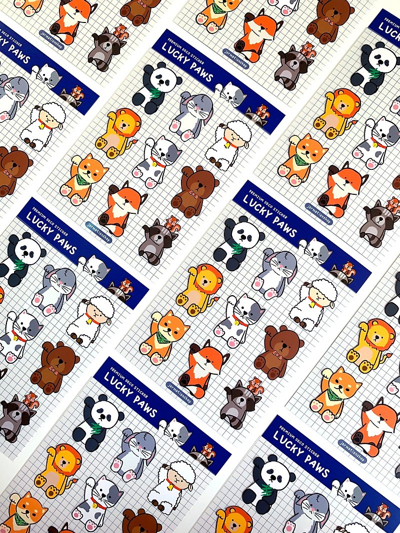 Lucky Paws: Animals Sticker - 貼紙 - 防水材質 