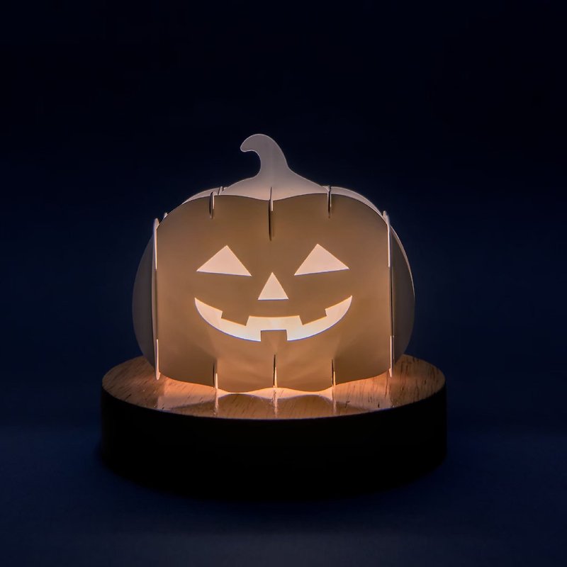 Light and Shadow Paper Carving Night Light-Pumpkin Lantern Basic Model - โคมไฟ - กระดาษ 